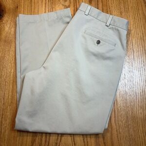 Brooks Brothers Advantage Chino Hudson Mens 37x28 (Tag 37X32) Khaki Pants Flat